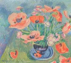Mohn by Ivo Hauptmann, 1934, Öl/Leinwand, sold Sep 2025