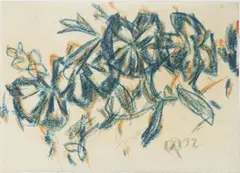 Blüten by Christian Rohlfs, 1932, Farbkreidezeichnung, sold Sep 2025