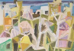 Auf Ischia by Eduard Bargheer, 1951, Öl/Papier, sold Sep 2025
