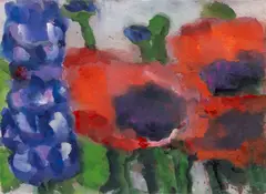 Mohn by Klaus Fußmann, Tempera, sold Sep 2025