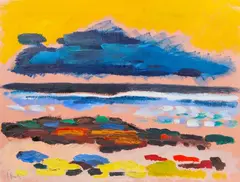 Himmel über Kampen by Siegward Sprotte, 1969, Öl/Leinwand, sold Sep 2025