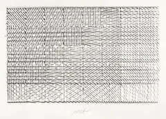 Rasterströmung by Heinz Mack, Ölkreide/Frottage, sold Sep 2025
