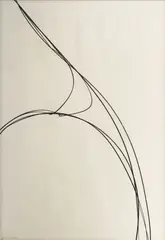 Linien und Bewegung by Erich Hauser, 1967, Kohlezeichnung, sold Sep 2025