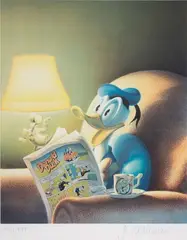 Donald Duck by Gottfried Helnwein, Farboffsetlithographie, sold Sep 2025