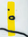 Éphémère jaune by Gérard Zlotykamien, 1990, Acryl und Aerosol, sold Sep 2025