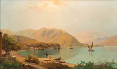 Mediterrane Küstenlandschaft by Louis Gurlitt, Öl/Lw, sold May 2025