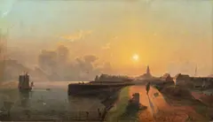 Küste im Mondschein by Carl Adloff, Öl/Lw, sold May 2025