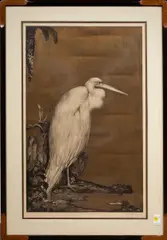 Egret by Willem van den Berg, lithograph, sold Dec 2025