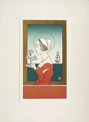 Annunciation by David Lance Goines, 1975, lithograph, sold Dec 2025