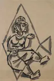 A Double-Sided Work by Maqbool Fida Husain, Ink on paper, sold Oct 2024