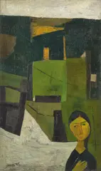 Untitled by Ram Kumar, 1959, Oil on canvas, sold Oct 2024