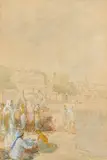 Untitled by Laxman Narayan Taskar, Pencil and watercolour on paper laid on card, sold Oct 2024