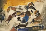 Lovers by Bal Chhabda, Oil on canvas, sold Oct 2024