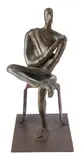 Untitled (Seated Man) by Adi Davierwalla, Bronze, sold Oct 2024