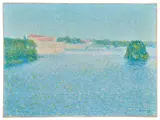 La Garonne à Toulouse by Achille Laugé, circa 1925, Huile sur toile, sold Apr 2026