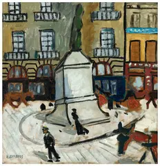 Place Conti by Auguste Chabaud, circa 1907-1908, Huile sur carton, sold Apr 2026