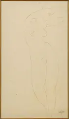 Nu de femme debout, les bras levés by Amedeo Modigliani, 1917, Crayon sur papier, sold Apr 2026