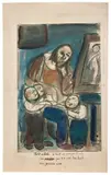 Petit artiste... I by Georges Rouault, 1913, Aquarelle et crayon gras sur papier contrecollé sur papier fort, sold Apr 2026