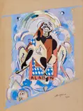 Aladin (Esquisse pour Quatre figures légendaires du ciel) by Albert Gleizes, 1938, Gouache sur carton, sold Apr 2026