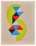 Rythme coloré n°1090 by Sonia Delaunay, 1967, Gouache sur papier, sold Apr 2026