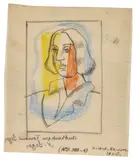 Portrait de Georges Sand by Fernand Léger, 1954, Pastel sur papier calque, sold Apr 2026