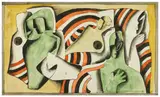 Composition aux personnages cubistes by Béla Kádár, circa 1920-1925, Aquarelle et encre sur papier, sold Apr 2026