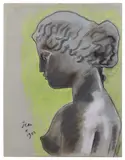 Buste de femme de profil by Jean Cocteau, 1955, Pastel sur papier, sold Apr 2026