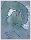 Le Dormeur by Jean Cocteau, 1954, Pastel sur papier, sold Apr 2026