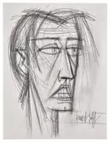 Tête d'homme by Bernard Buffet, 1970, Crayon sur papier, sold Apr 2026