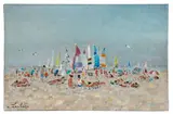 L'école de voile le matin, Deauville by André Hambourg, Huile sur toile, sold Apr 2026