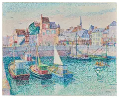 Honfleur by Yvonne Canu, Huile sur toile, sold Apr 2026