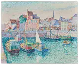 Honfleur by Yvonne Canu, Huile sur toile, sold Apr 2026