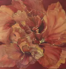 Untitled by Helen Lucas, acrylic on canvas, sold Oct 2016