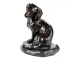 Sitzender Dackel by Johann Robert Korn, bronze, offered Dec 2015
