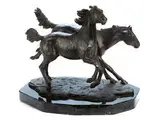 Zwei Pferde im Galopp by Gary Shoop, bronze, offered Sep 2017