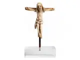 Untitled by Kleines in Bein geschnitztes romanisches Kreuz mit Corpus Christi, acrylic, sold Jul 2016