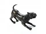 Untitled by Kleinbronze eines Hundes mit kräftigem Maul und mit Ziernoppen geschmücktem Halsband, bronze, offered Sep 2017