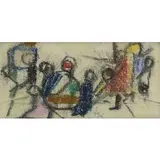 Kindergruppe by Ida Kerkovius, pastel, sold Jun 2024