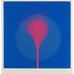 Teleblau by Otto Piene, 1968, color screenprint, sold Jun 2024