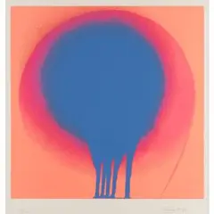 Telerot by Otto Piene, 1968, color screenprint, sold Jun 2024