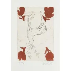 Hirsch by Georg Baselitz, 1999, etching, sold Jun 2024
