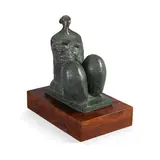 Woman with Basket by Prodosh Das Gupta, 1989, Bronze, sold Jun 2024