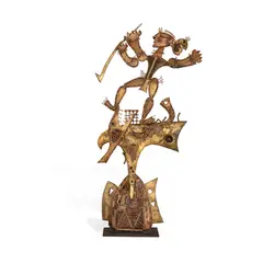 The Fisherman by S. Nandagopal, 2005, Welded copper, cast brass and iron, sold Jun 2024