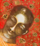 Golden Curtain by Bhupen Khakhar, Watercolour on paper, sold Mar 2024