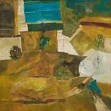 Untitled by Ram Kumar, Oil on canvas, sold Mar 2024