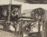 Untitled by Ram Kumar, Ink and watercolour on paper, sold Mar 2024