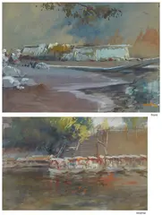 Untitled (Landscape) by Narayan Shridhar Bendre, Watercolour on paper, sold Mar 2024