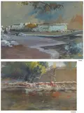 Untitled (Landscape) by Narayan Shridhar Bendre, Watercolour on paper, sold Mar 2024