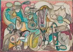 Untitled by Avinash Chandra, Acrylic and ink on canvas, offered Mar 2024