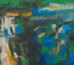 Untitled by K. M. Adimoolam, Oil on canvas, sold Mar 2024
